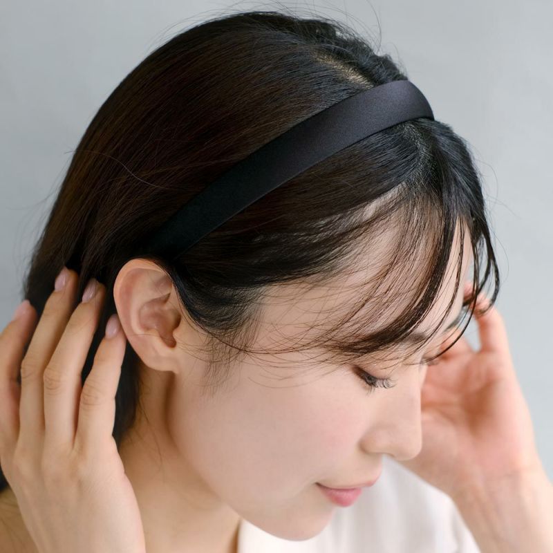 カチューシャ kati シルク 20mm ブラック