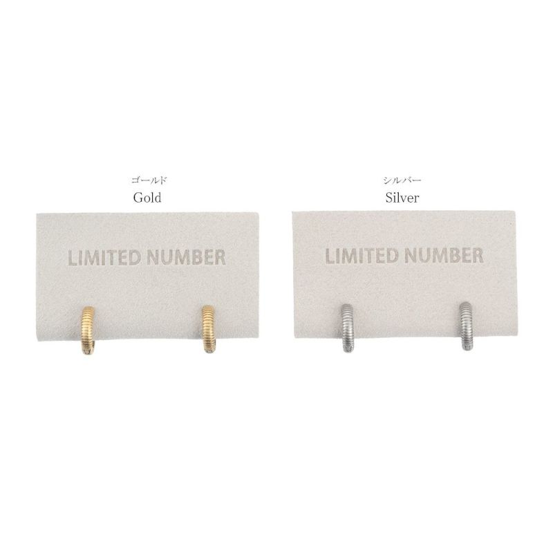 【LIMITED NUMBER】STAINLESS collection ピアス メタル ボーダー ライン ワンタッチ フープピアス