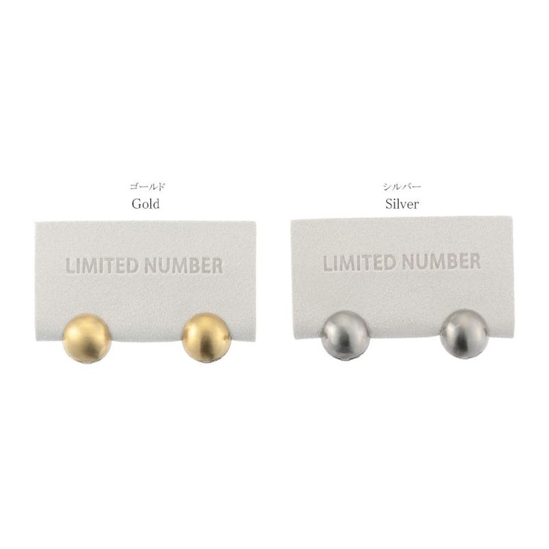 【LIMITED NUMBER】STAINLESS collection ピアス メタル ボール ワンタッチ フープピアス