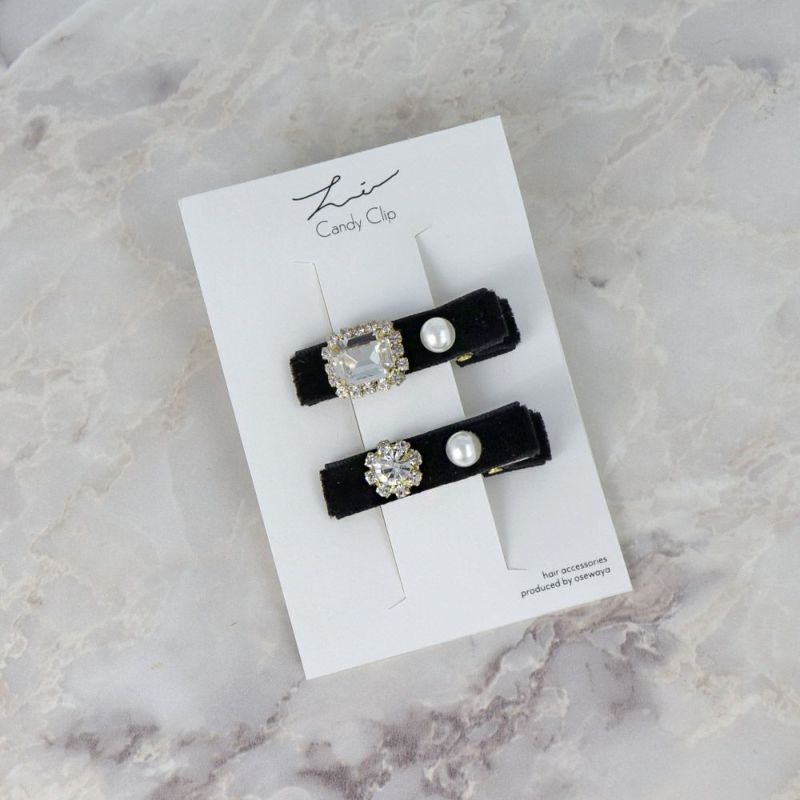 受注975 ミニヘアクリップ ハンドメイド ヘアアクセサリー ゆらゆら