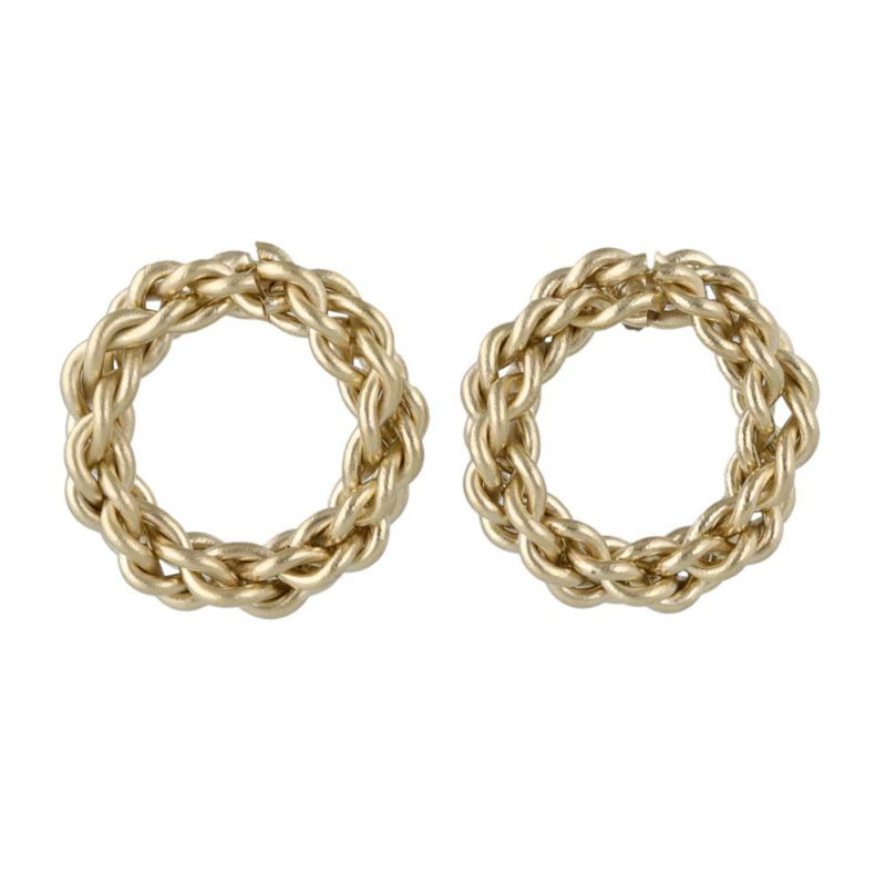 ピアス ニッケルフリー sable gold サブルゴールド メタル ツイスト サークル リング ステンレスポスト スタッドピアス