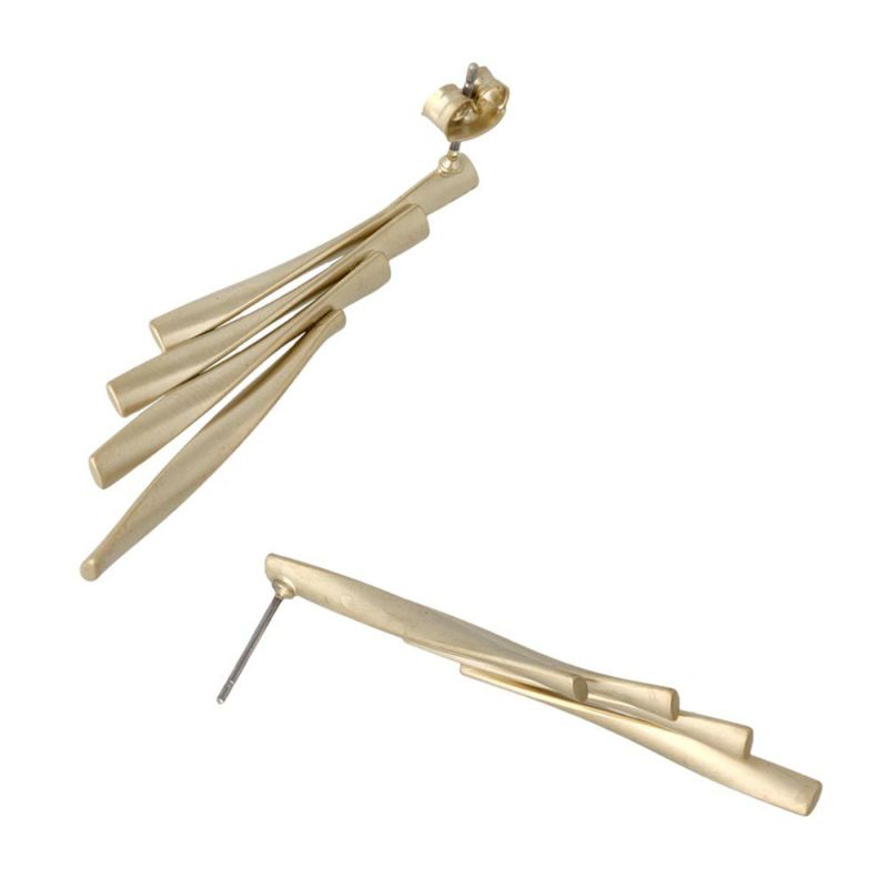 ピアス ニッケルフリー sable gold サブルゴールド メタル ツイスト ステック ライン ステンレスポスト スタッドピアス