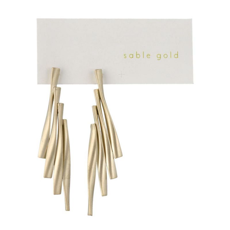 ピアス ニッケルフリー sable gold サブルゴールド メタル ツイスト ステック ライン ステンレスポスト スタッドピアス