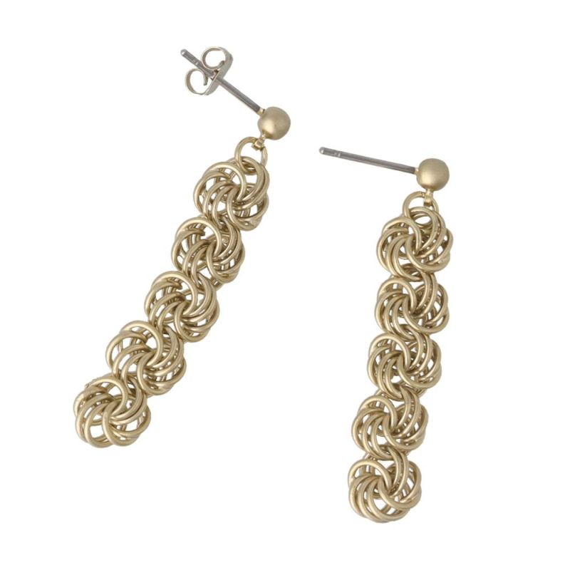 ピアス ニッケルフリー sable gold サブルゴールド メタル ボール クロス ミニ リング ロング ステンレスポスト スタッドピアス