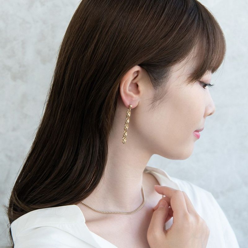 ピアス ニッケルフリー sable gold サブルゴールド メタル ボール クロス ミニ リング ロング ステンレスポスト スタッドピアス
