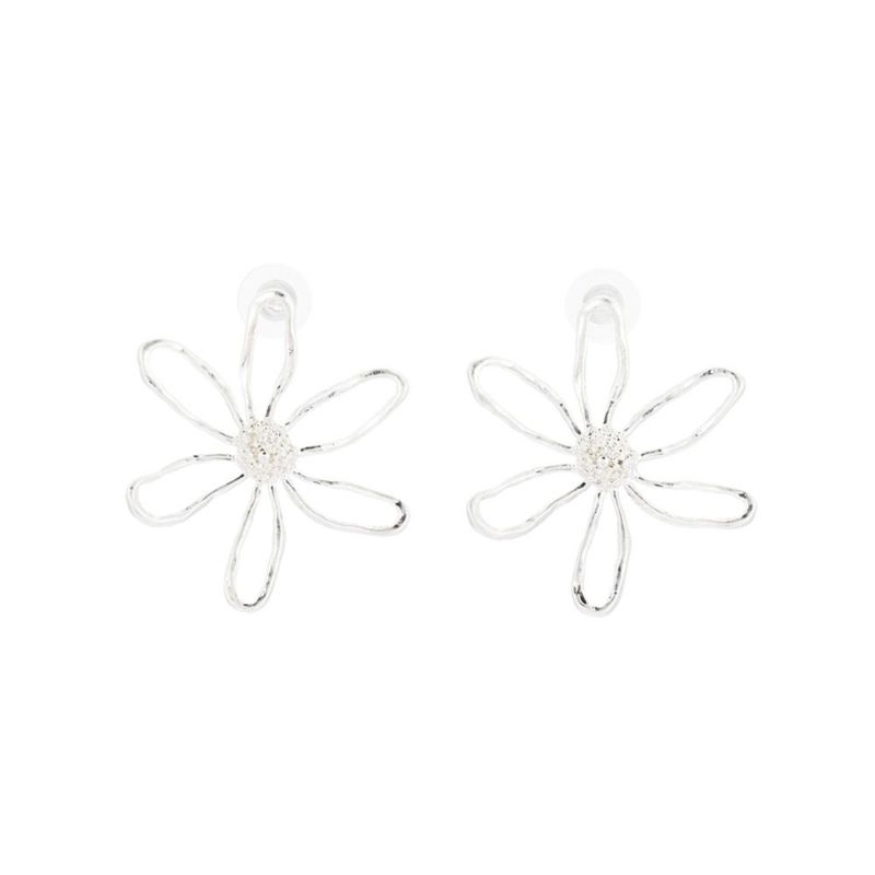 【LIMITED NUMBER】Vintage Like ピアス ニッケルフリー メタル フラワー コスモス 透かし チタンポスト スタッドピアス