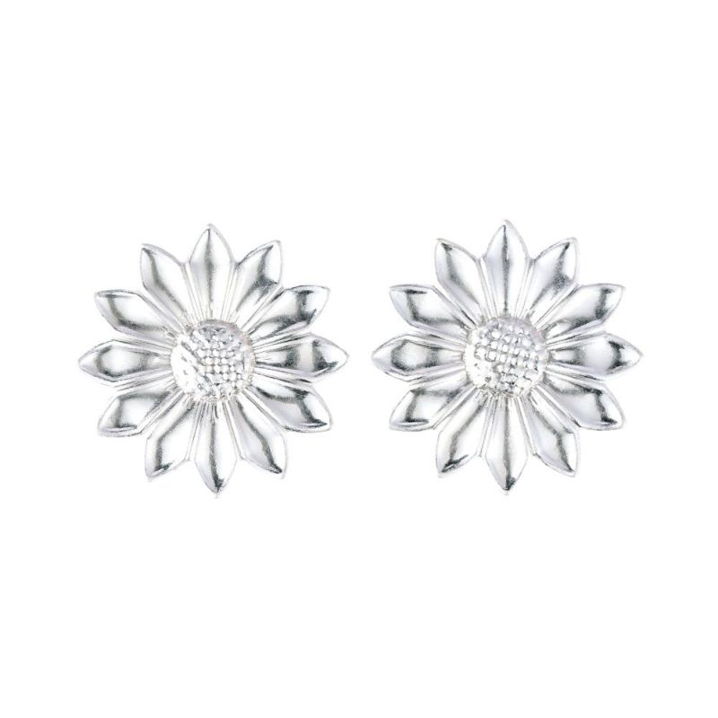 【LIMITED NUMBER】Vintage Like ピアス ニッケルフリー メタル フラワー ヒマワリ チタンポスト スタッドピアス