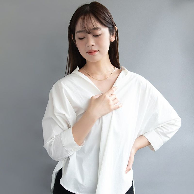 ネックレス ニッケルフリー メタル 2連 平×細 チェーン ショートネックレス