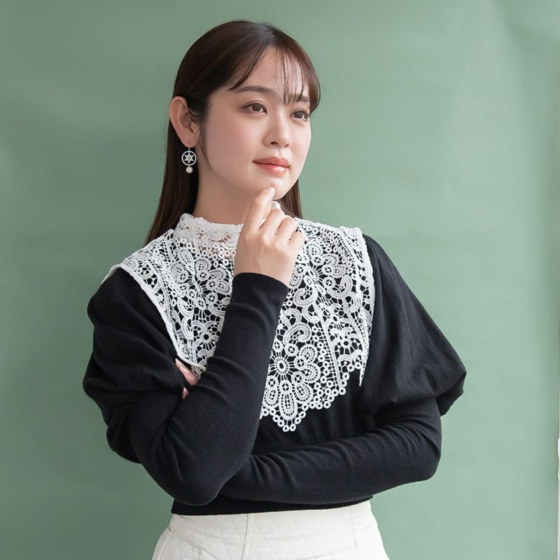 ピアス ニッケルフリー メタル 雪の結晶 オーロラ パール ストーン アシンメトリー チタンポスト スタッドピアス