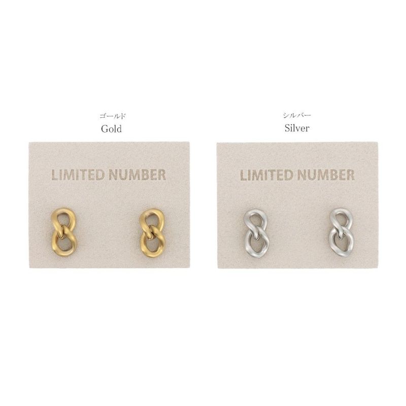 【LIMITED NUMBER】STAINLESS collection ピアス メタル マンテルチェーン スタッドピアス
