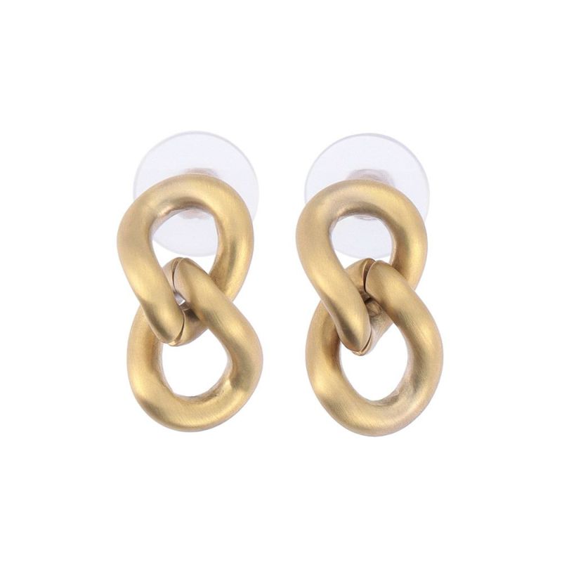 【LIMITED NUMBER】STAINLESS collection ピアス メタル マンテルチェーン スタッドピアス