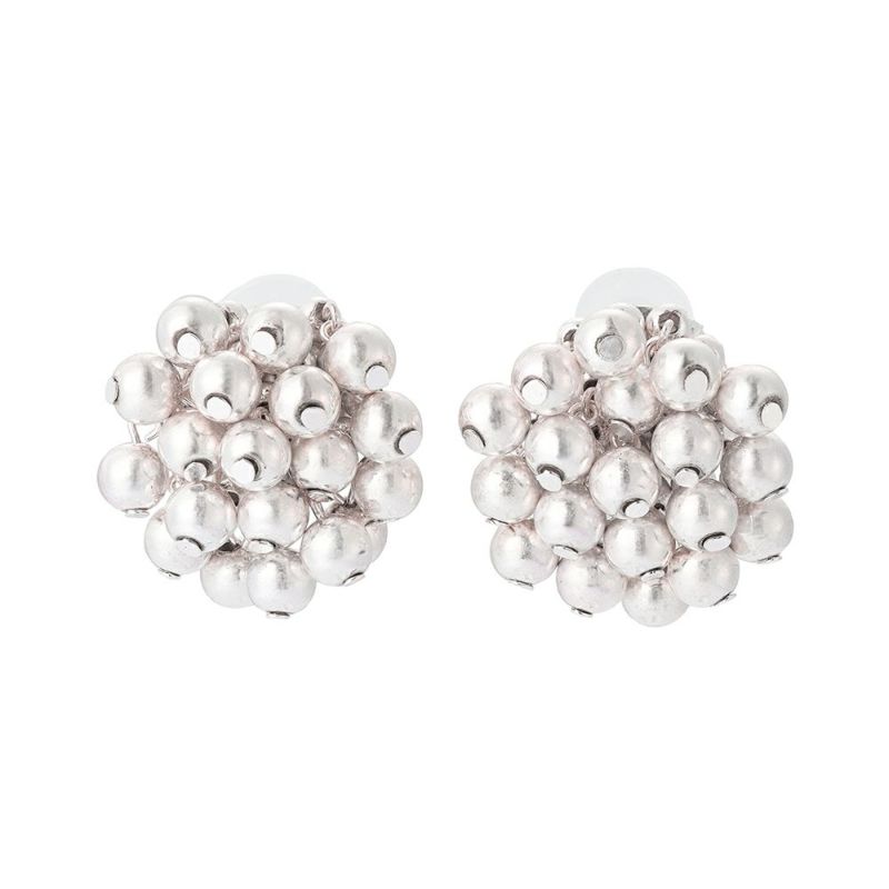 【LIMITED NUMBER】MOON ピアス ニッケルフリー マットメタル ボール メニー スタークラスター チタンポスト スタッドピアス