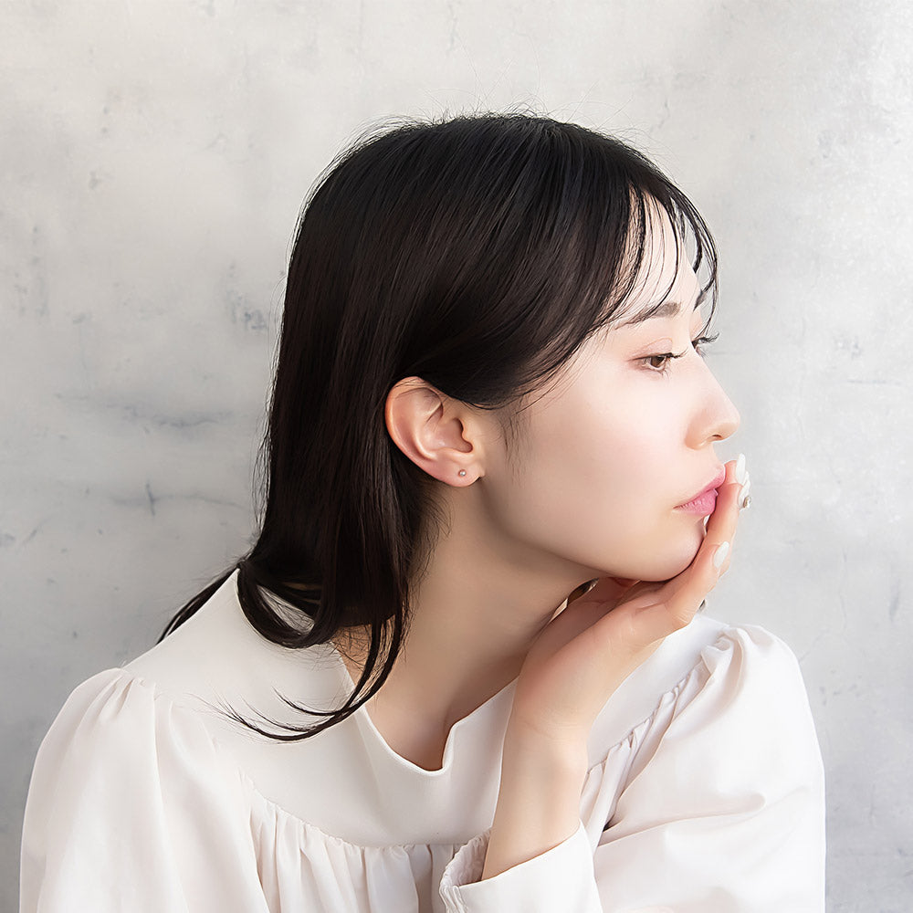 樹脂ピアス 3サイズ ボール 6個セット 樹脂 ポストピアス 日本製