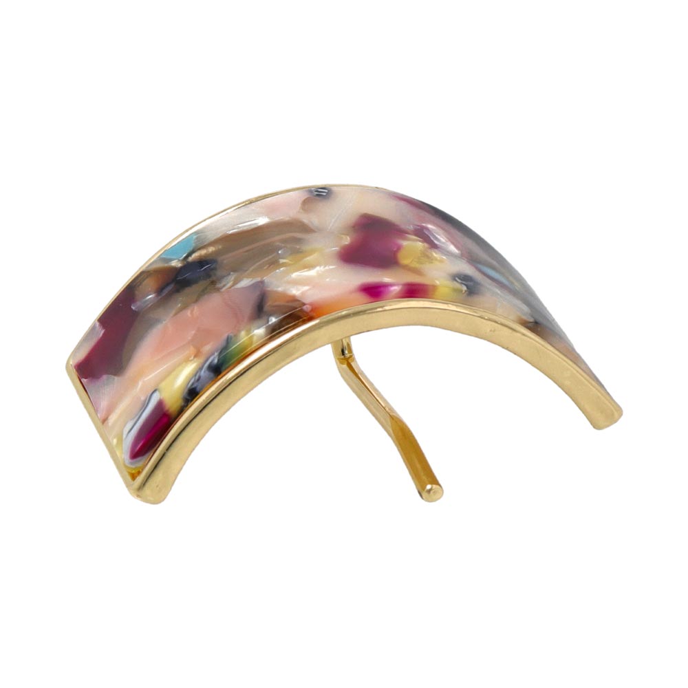 ヘアカフ レクタングル 樹脂 ピクトリアル マーブル