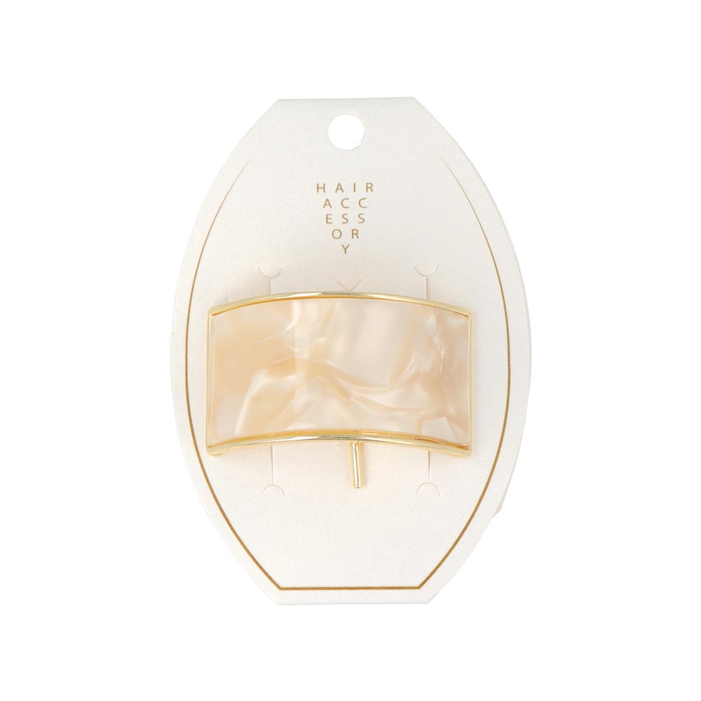 ヘアカフ レクタングル 樹脂 ピクトリアル マーブル