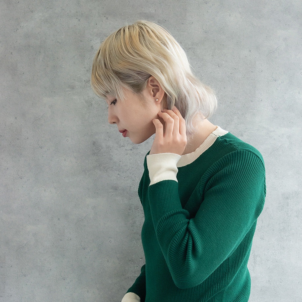 ボディピアス サージカルステンレス 316L ストーン 両ネジ式 ストレートバーベル 14G 【1個販売】