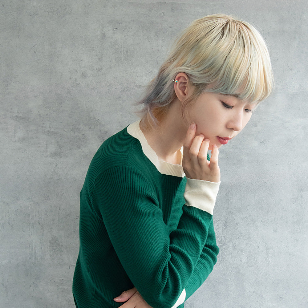 ボディピアス ガラス ストーン テクスチャー フレーム ストレートバーベル ネジ式 サージカルステンレス 18G 【1個販売】