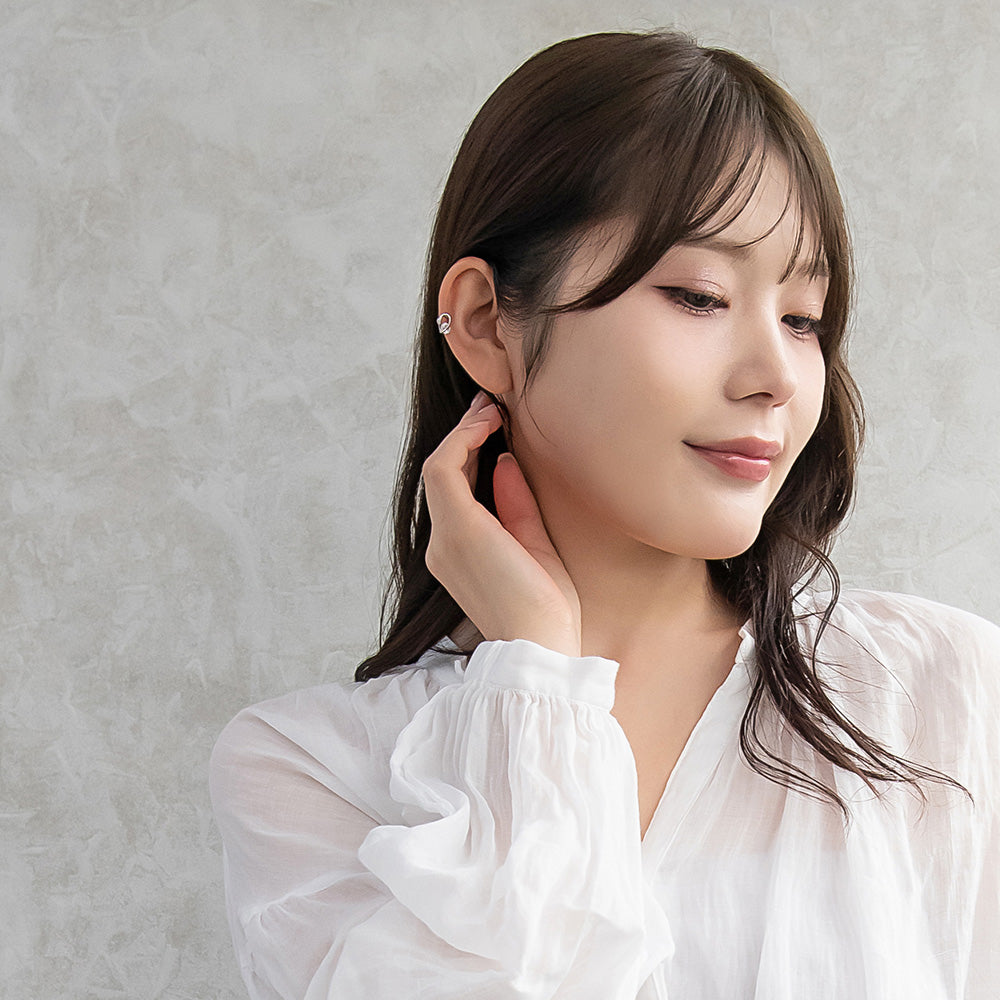 ボディピアス 逆さドロップ キュービックジルコニア サンド ストレートバーベル ネジ式 サージカルステンレス 16G 【1個販売】