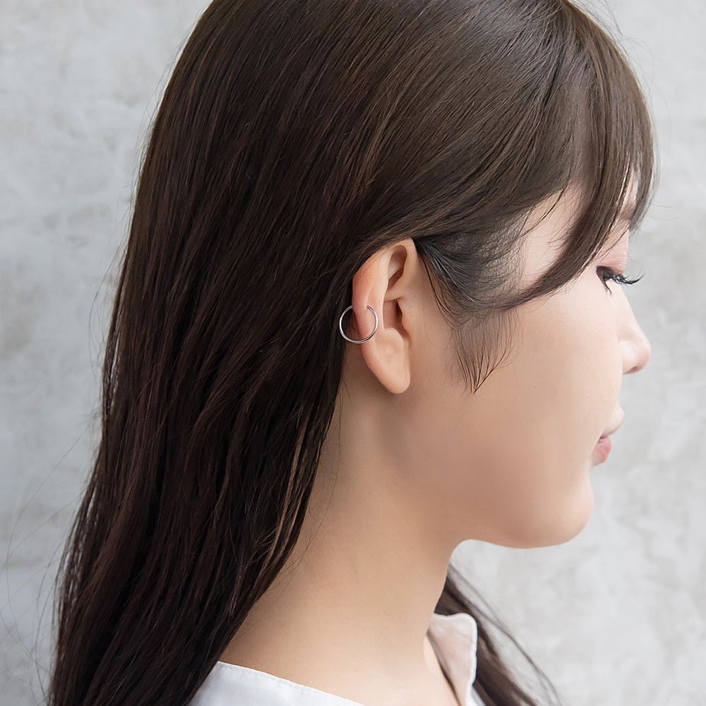 ボディピアス ステンレス フープ ワンタッチ セグメントリング 18G 内径1.2cm【1個販売】