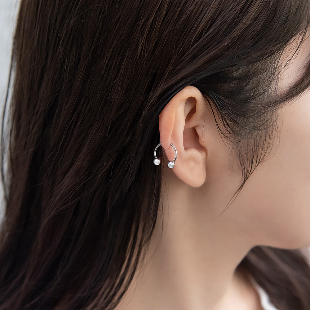 ボディピアス サーキュラーバーベル セプタム サージカルステンレス ネジ式 14G 16G 18G 【1個販売】