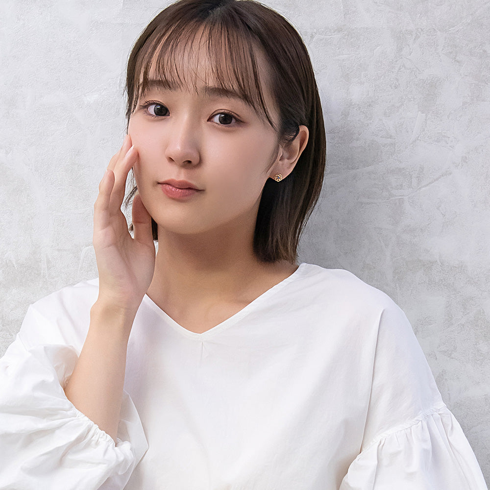 ピアス ニッケルフリー 薔薇 ローズ フラワー 18金 K18 ポストピアス