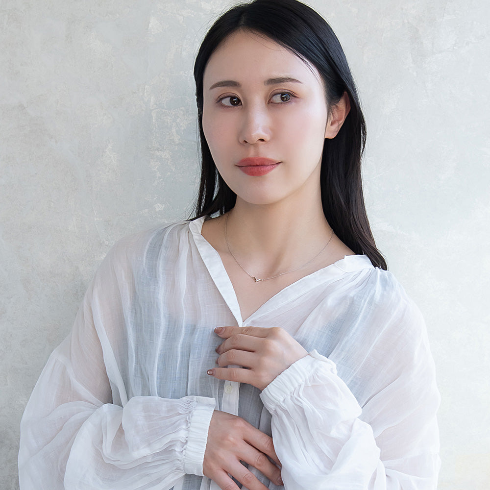 ネックレス ニッケルフリー V字 ストーン メタル マグネット プチネックレス