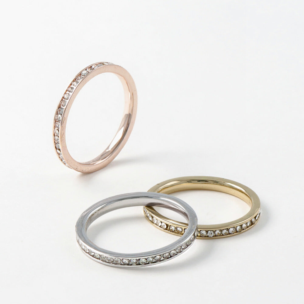 リング ニッケルフリー ストーン エタニティ 3号 5号 9号 11号 13号 15