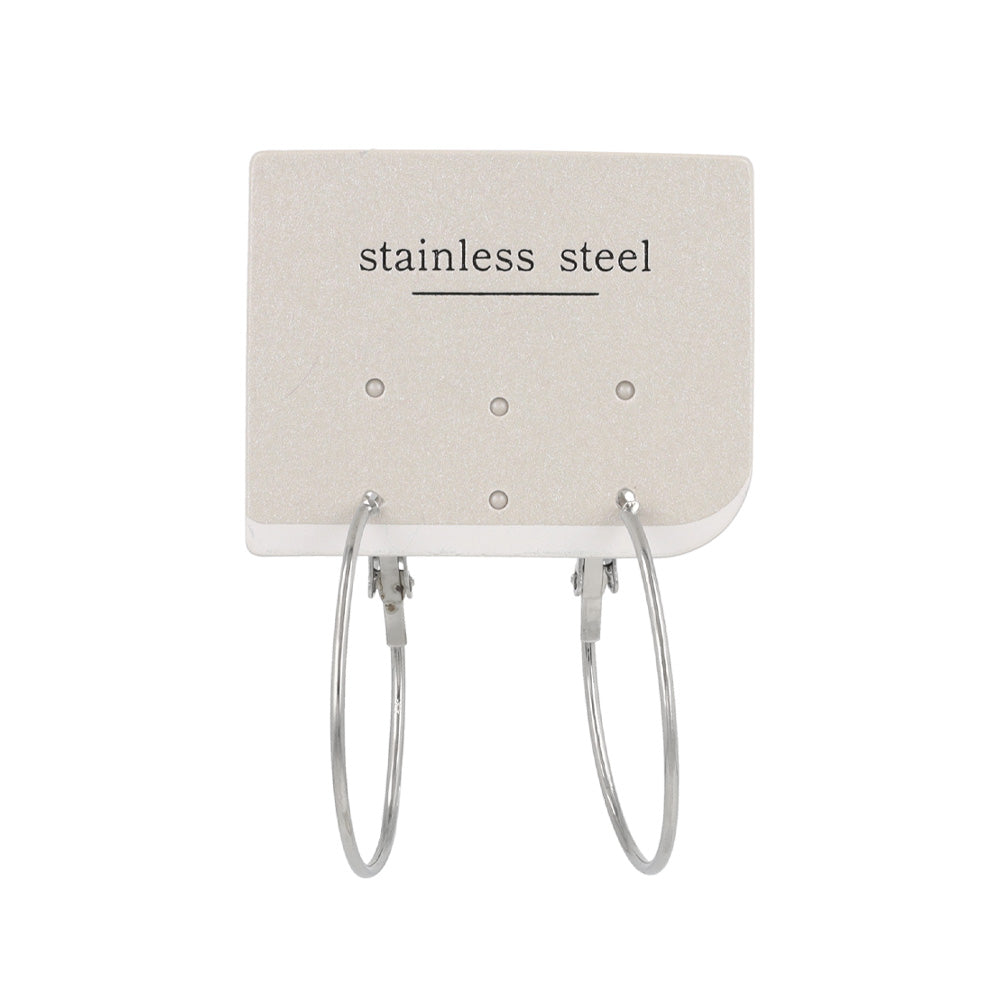 ピアス 3cm ステンレスポスト フープピアス