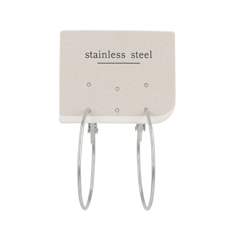 ピアス 3.5cm ステンレスポスト フープピアス