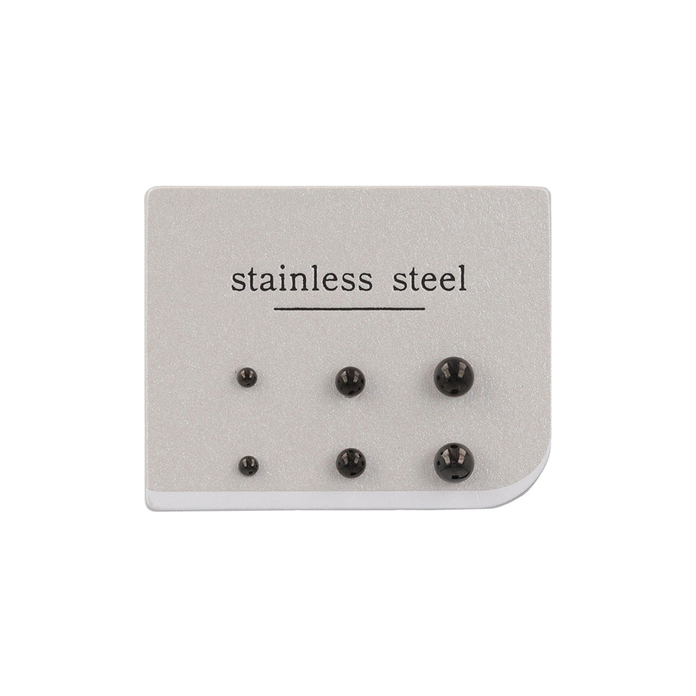 ピアス メタル ボール 6個セット ステンレスポスト スタッドピアス