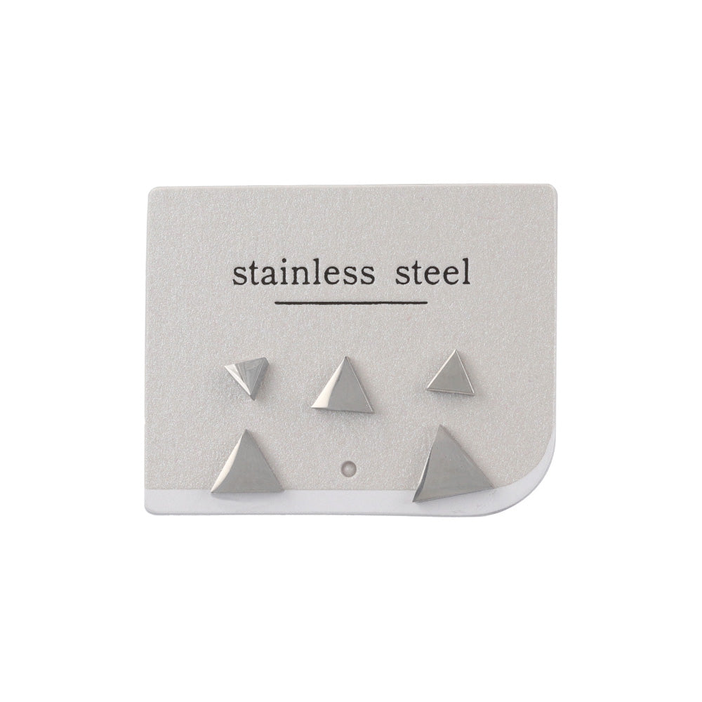 ピアス ステンレス トライアングル 5個セット ステンレスポスト スタッドピアス