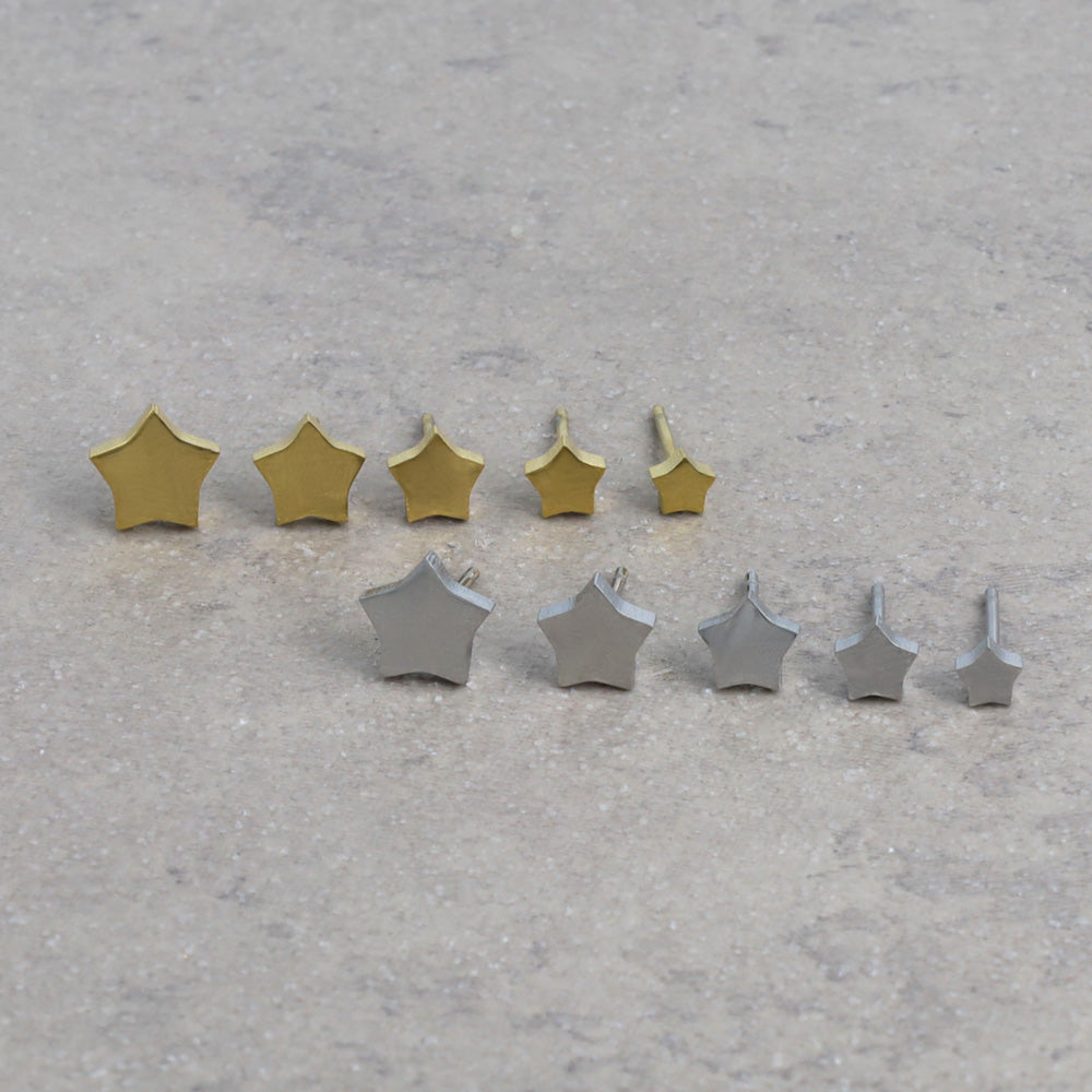 ピアス ステンレス スター 5個セット ステンレスポスト スタッドピアス