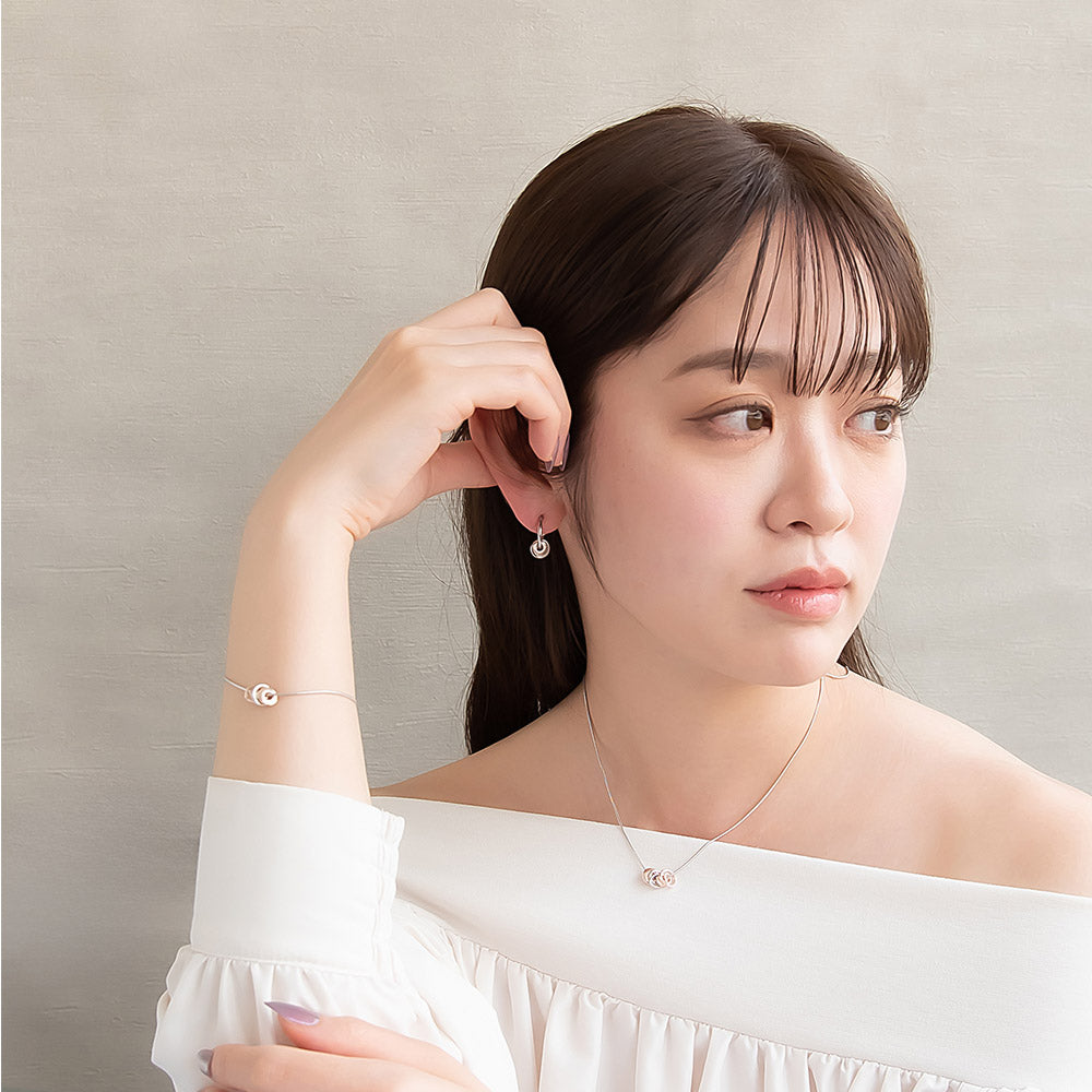 ブレスレット Combination Metal ニッケルフリー メタル ミニ ロール サークル リング スライドボール スネークチェーン チェーンブレスレット