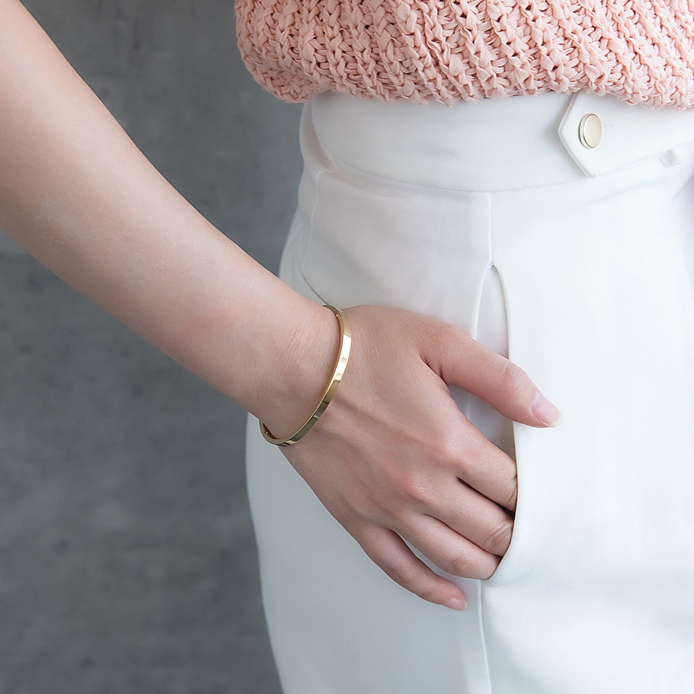 ブレスレット ステンレス シンプル スリム バングル