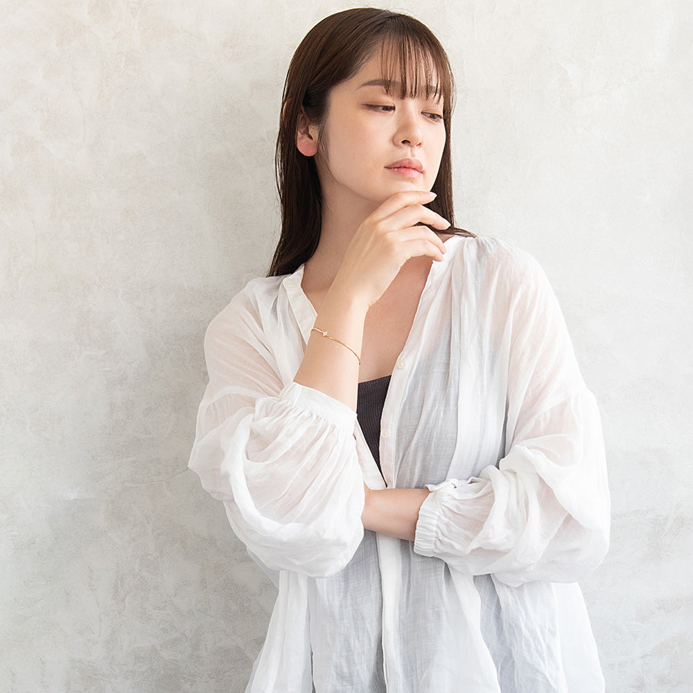 ブレスレット ニッケルフリー メタル キュービックジルコニア ロンバス アーチ マグネットブレスレット