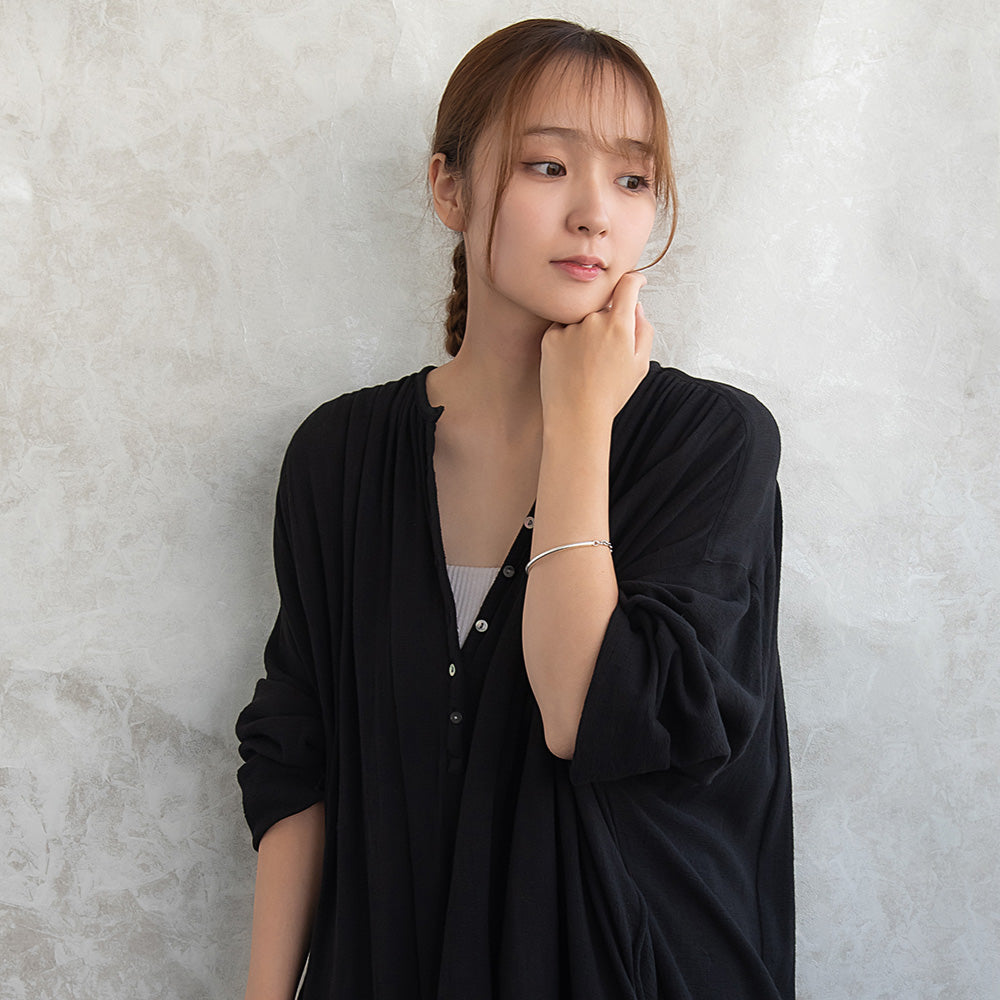 ブレスレット Awesome ニッケルフリー メタル ハーフ カーブ ライン ステック 中折れ式クラスプ チェーンブレスレット