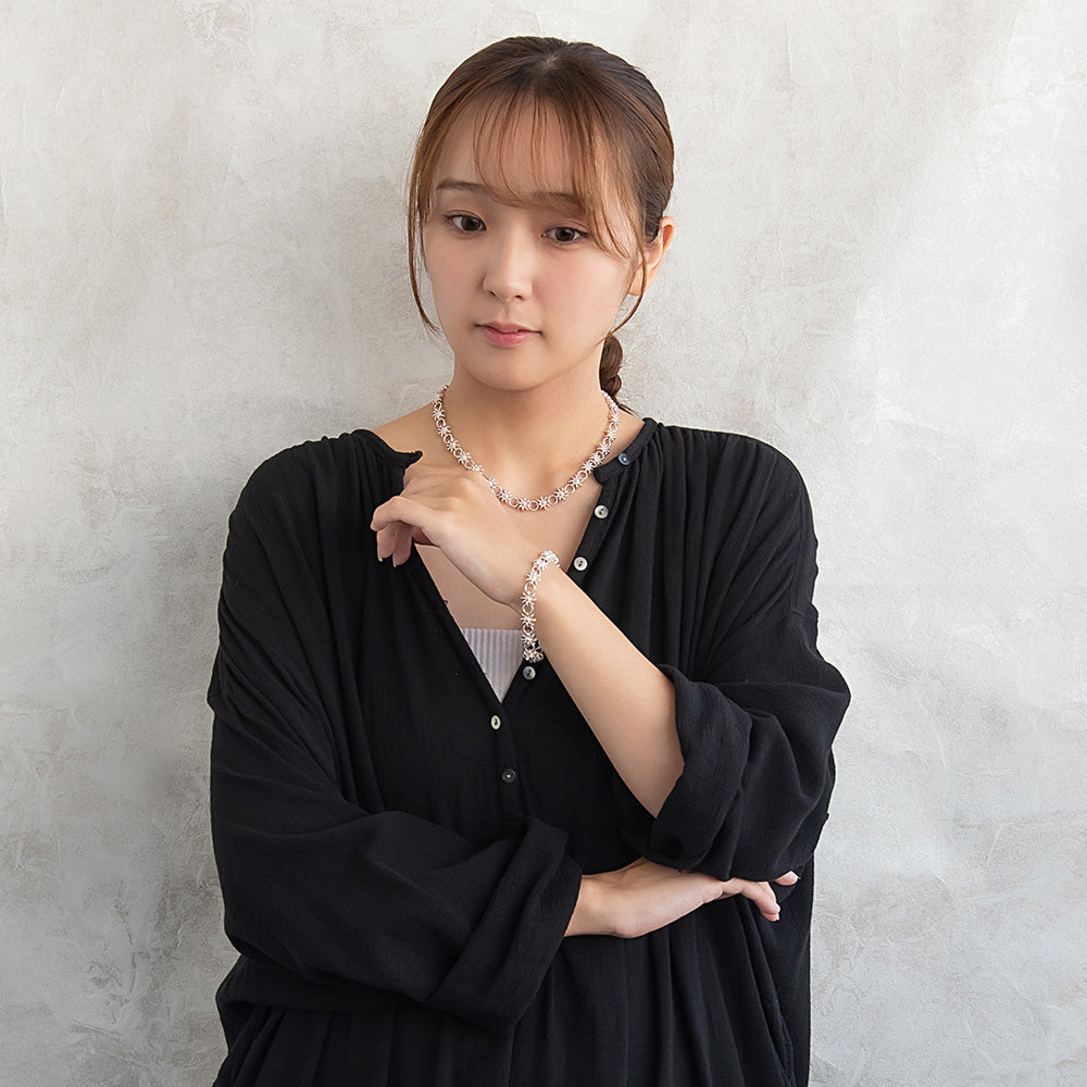 ブレスレット Awesome ニッケルフリー メタル サークル フラワー チェーンブレスレット