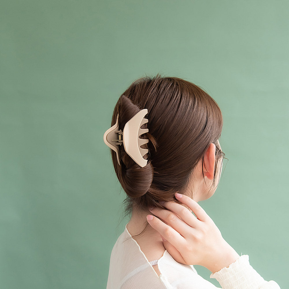 ヘアクリップ マットカラー トライアングル バンスクリップ