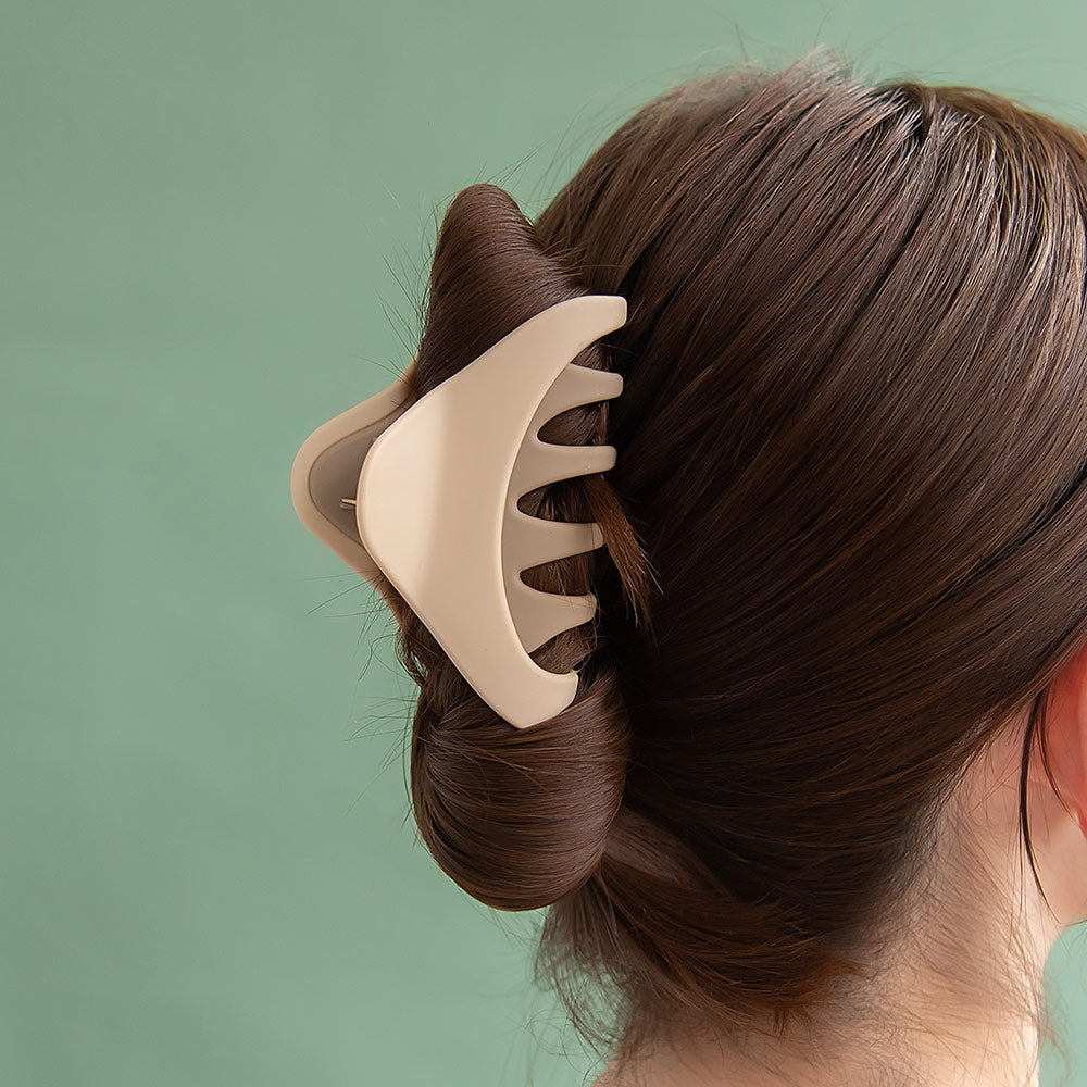 ヘアクリップ マットカラー トライアングル バンスクリップ