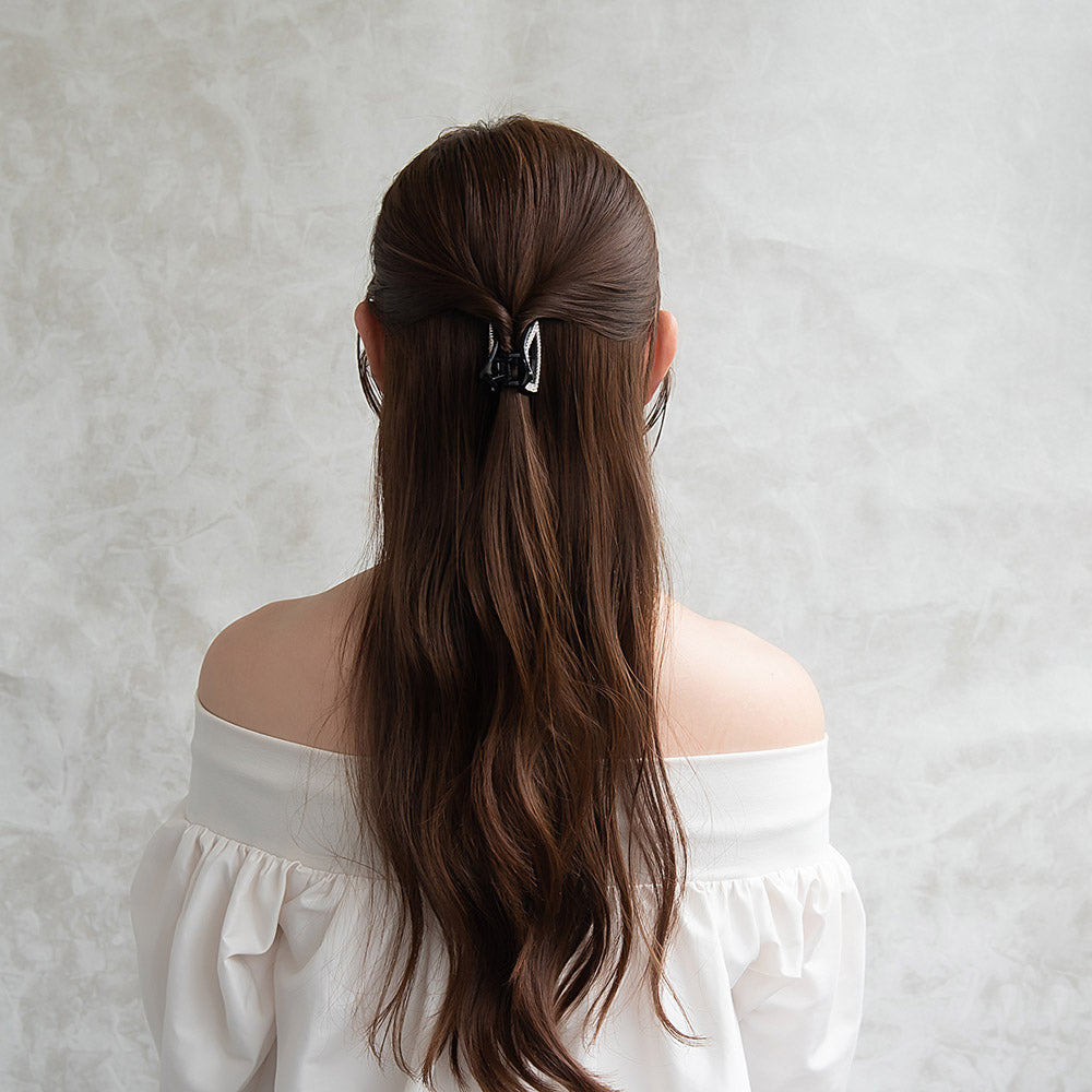 ヘアクリップ ラインストーン ミニ バンスクリップ