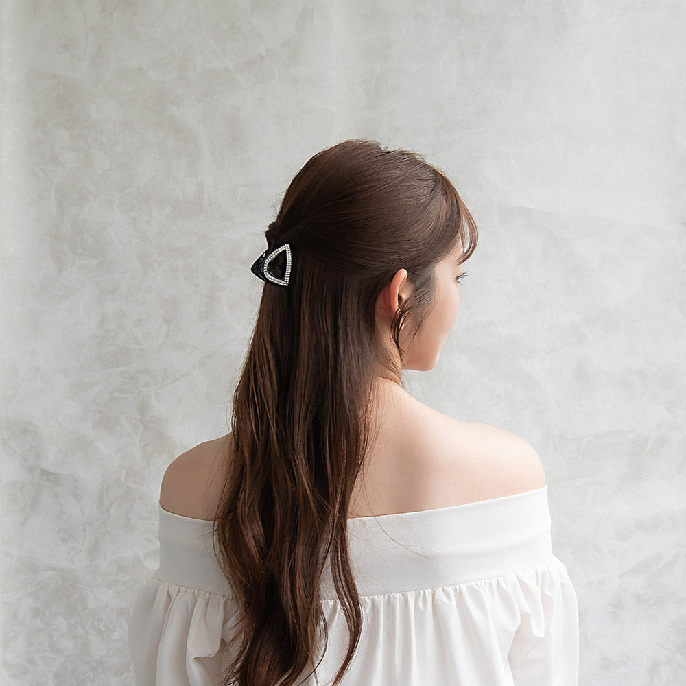 ヘアクリップ ラインストーン ミニ バンスクリップ