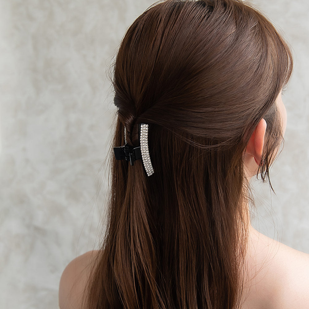 ヘアクリップ ラインストーン バンスクリップ