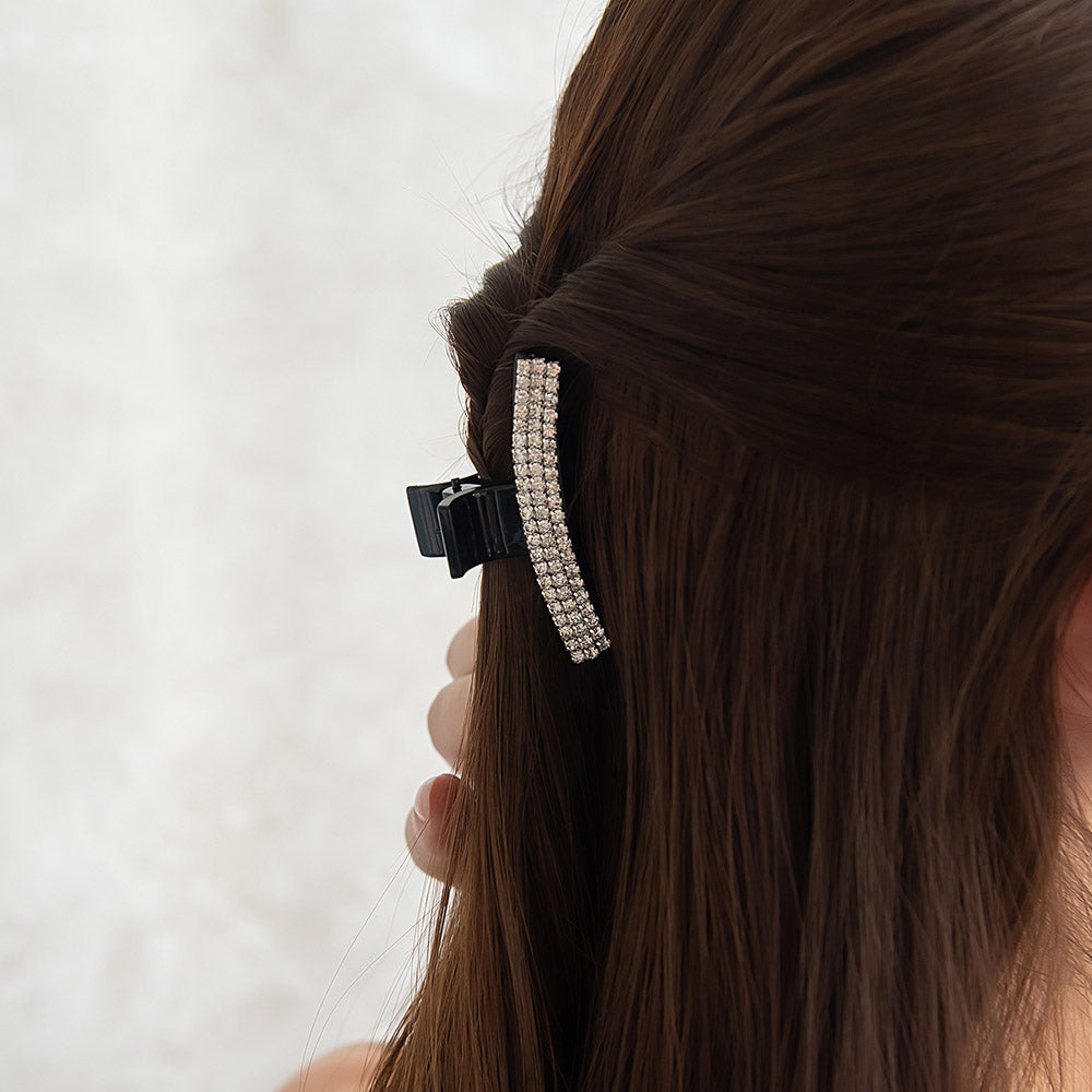 ヘアクリップ ラインストーン バンスクリップ