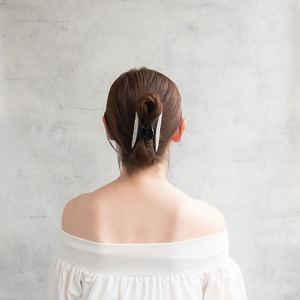 ヘアクリップ ラインストーン バンスクリップ