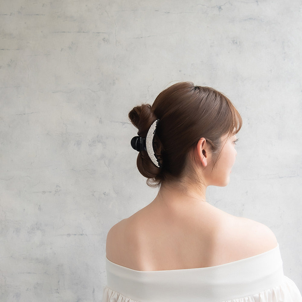 ヘアクリップ ラインストーン バンスクリップ