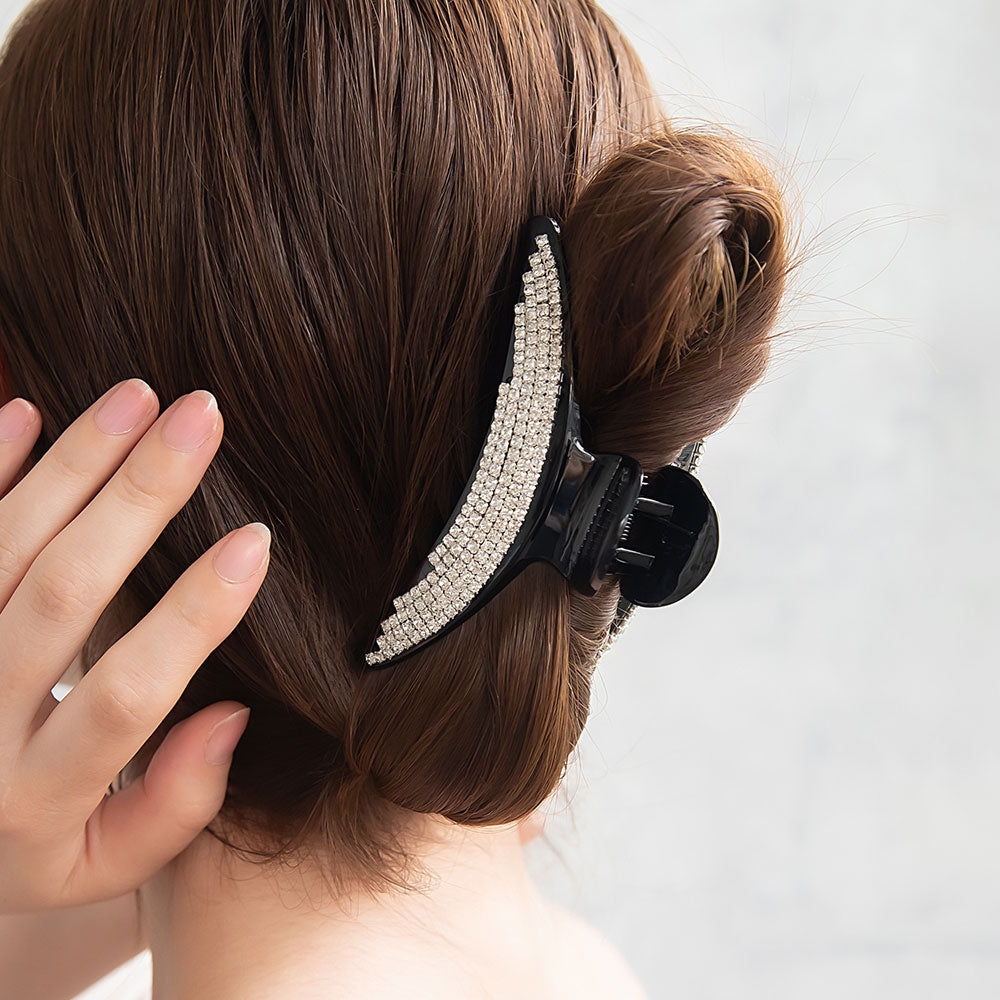 ヘアクリップ ラインストーン バンスクリップ