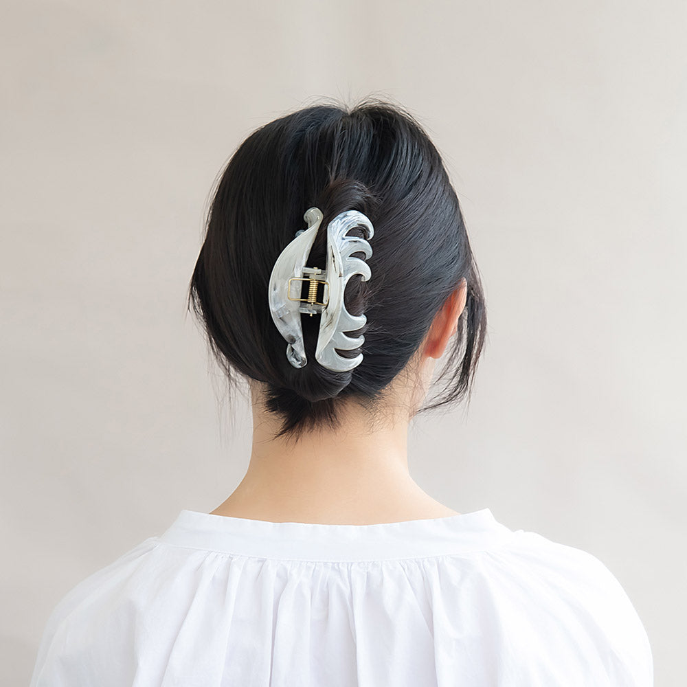 ヘアクリップ マーブル バンスクリップ