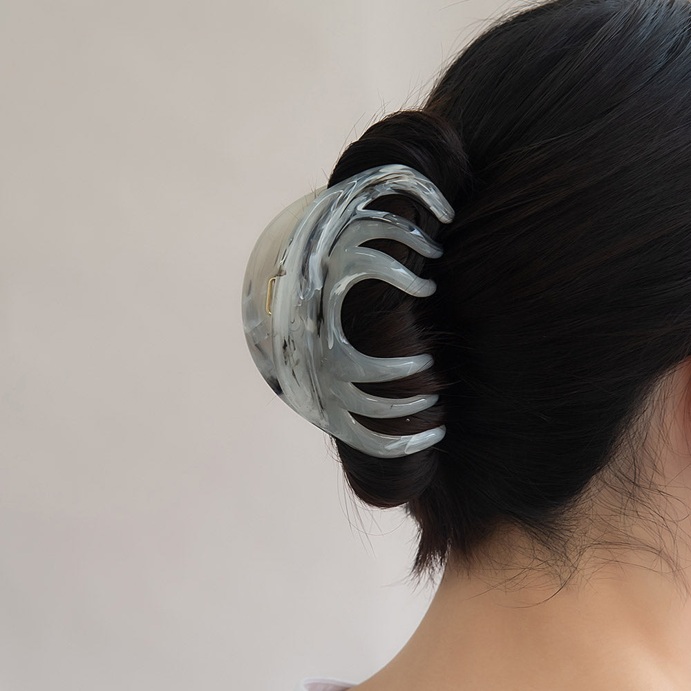 ヘアクリップ マーブル バンスクリップ