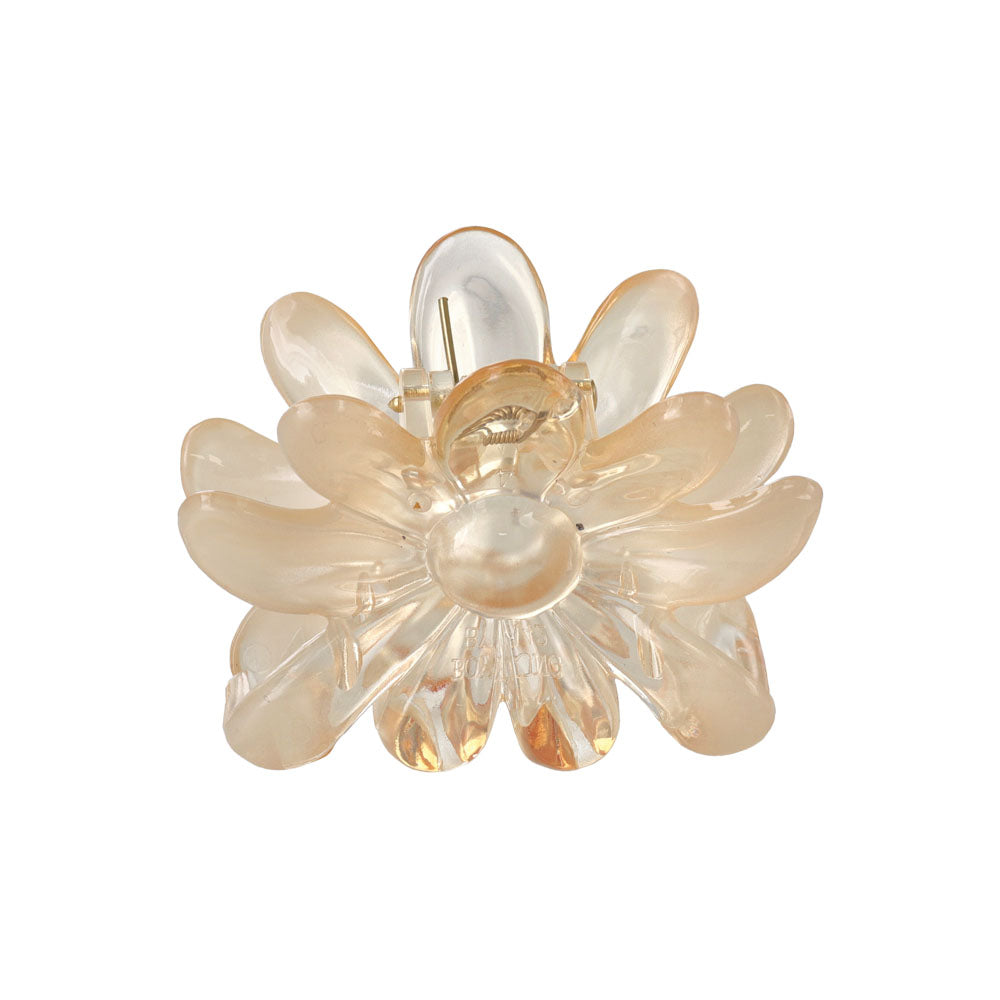 ヘアクリップ クリア カラー フラワー 67mm バンスクリップ