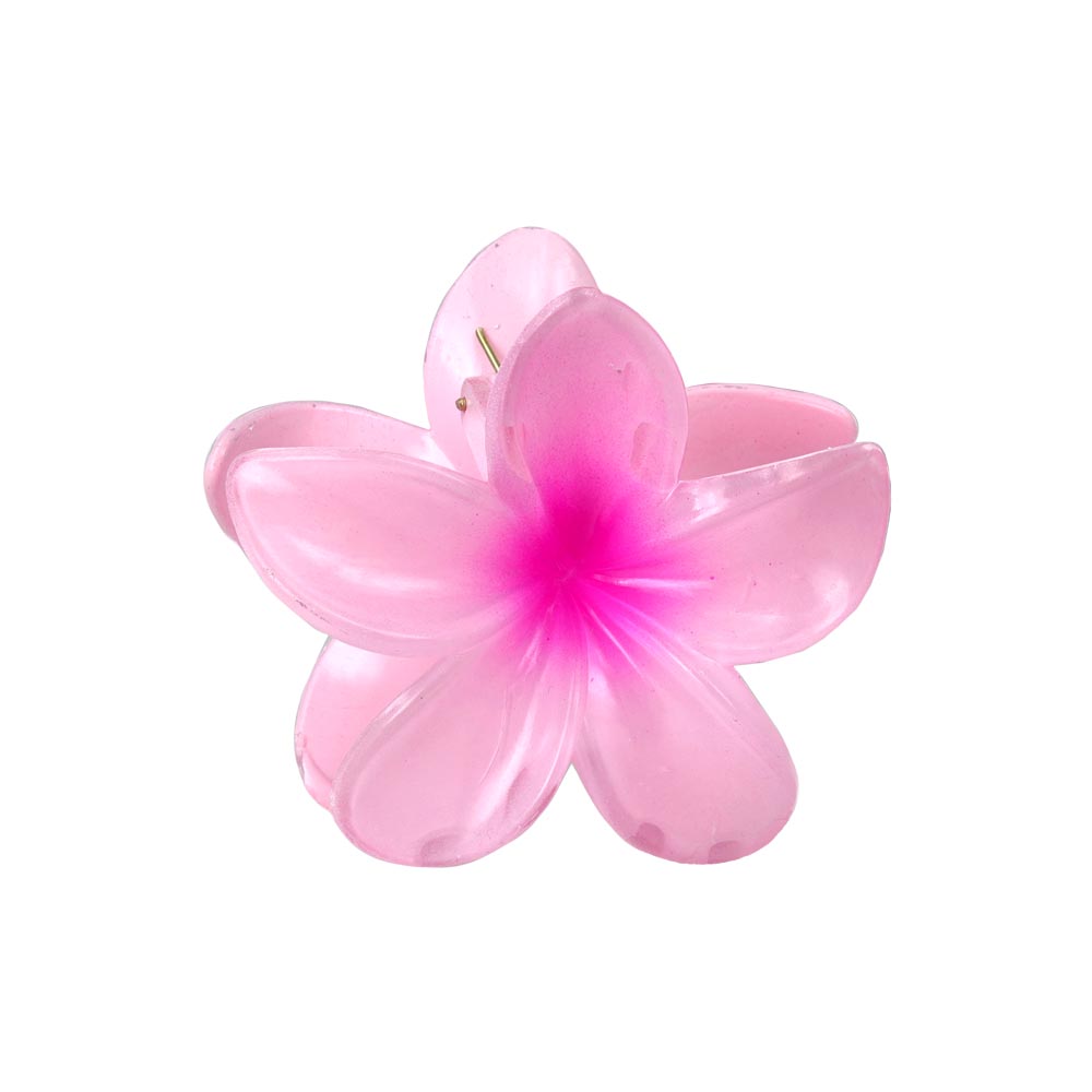 ヘアクリップ プルメリア フラワー 花 カラー 80mm バンスクリップ
